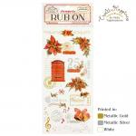 Stamperia Create Happiness Christmas Collection Rub-Ons - Christmas Poinsettia [DFLRB42]