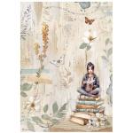 Stamperia Create Happiness Secret Diary Collection - A4 Rice Paper - Books [DFSA41104]