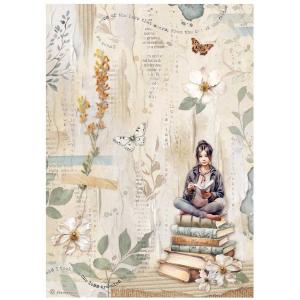 Stamperia Create Happiness Secret Diary Collection - A4 Rice Paper - Books [DFSA41104]