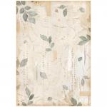 Stamperia Create Happiness Secret Diary Collection - A4 Rice Paper - Leaves [DFSA4866]