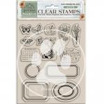 Stamperia Create Happiness Secret Diary Collection - Clear Stamp Set - Labels [WTK192]