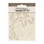 Stamperia Create Happiness Secret Diary Collection - Decorative Chips - Leaves Pattern [SCB212]