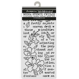 Stamperia Create Happiness Secret Diary Collection - Media Stencil - Butterfly & Flower [KSTDL151]