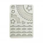 Stamperia Create Happiness Secret Diary Collection - Silicone Mould - Lace Borders [KACMA516]