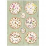 Stamperia Create Happiness Welcome Home Collection A4 Rice Paper - Clocks [DFSA4743]