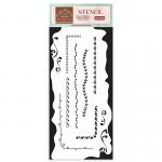 Stamperia Create Happiness Welcome Home Collection Stencil - Borders [KSTDL79]