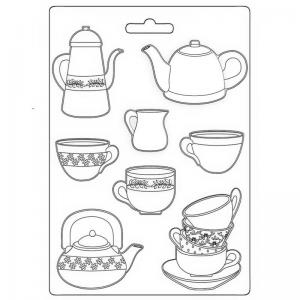 Stamperia Create Happiness Welcome Home Collection Texture Impression Mould - Cups [K3PTA5643]