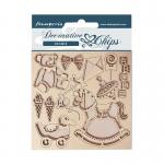 Stamperia Day Dream Collection Decorative Chips - Kite [SCB126]