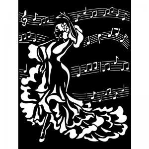 Stamperia Desire Collection Media Stencil - Dancer [KSTD122]