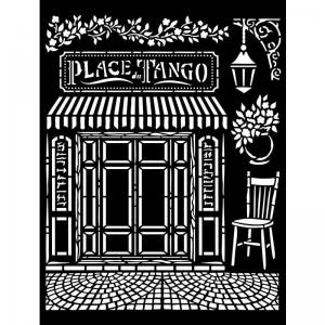 Stamperia Desire Collection Media Stencil - Place Du Tango [KSTD123]