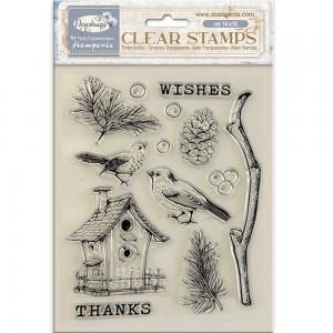 Stamperia Dewdrops Collection - Clear Stamp Set - Bird Nest [WTK206]