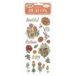 Stamperia Furry Friends Collection - Rub On - Flowers [DFLRB200]