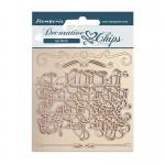 Stamperia Garden House Collection Decorative Chips - Calligraphy [SCB121]