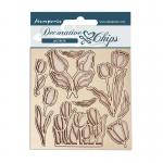Stamperia Garden House Collection Decorative Chips - Flowers [SCB122]