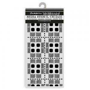 Stamperia Gear Up For Christmas Collection - Media Stencil - Fabric Pattern [KSTDL-97]