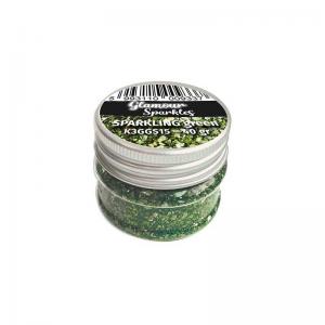 Stamperia Glamour Sparkles - Sparkling Green