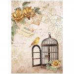 Stamperia Golden Harmony Collection - A4 Rice Paper - Cage [DFSA4950] - ON SALE!