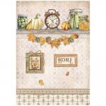 Stamperia Golden Harmony Collection - A4 Rice Paper - Clock & Pumpkins [DFSA4946] - ON SALE!