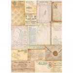 Stamperia Golden Harmony Collection - A4 Rice Paper - Letters [DFSA4947] - ON SALE!