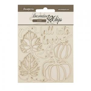 Stamperia Golden Harmony Collection - Decorative Chips - Pumpkins [SCB236]