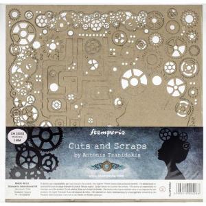Stamperia Greyboard Cuts & Scraps - Lady & Gears [KLSPD002]