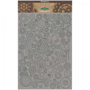 Stamperia Greyboard Cuts & Scraps - Sir Vagabond - Gears & Numbers [KLSPDA413]