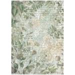Stamperia Herbarium Silvae Collection - A4 Rice Paper - Leaves Background [DFSA41080]