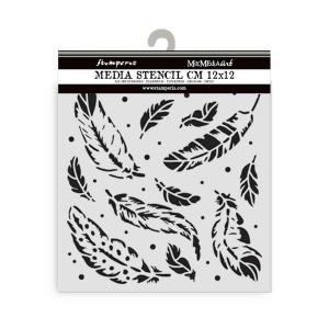 Stamperia Herbarium Silvae Collection - Media Stencil - Feather Pattern [KSTDS67]
