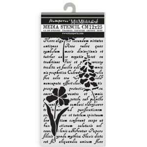 Stamperia Herbarium Silvae Collection - Media Stencil - Letter With Flowers [KSTDL138]