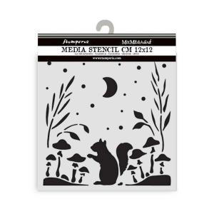 Stamperia Herbarium Silvae Collection - Media Stencil - Squirrel [KSTDS66]