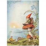 Stamperia Hidden Grove Collection - A4 Rice Paper - Gnome [DFSA41017]