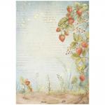 Stamperia Hidden Grove Collection - A4 Rice Paper - Strawberries [DFSA41014]