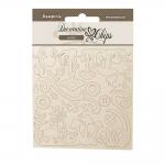 Stamperia Hidden Grove Collection - Decorative Chips - Grass & Mushrooms [SCB256]