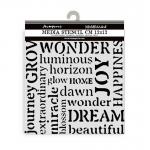 Stamperia Hidden Grove Collection - Media Stencil - Writings [KSTDS32]