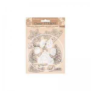 Stamperia Home For The Holidays Collection Clear Stamp Set - Snowflakes [WTK162]