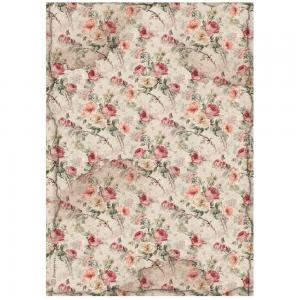 Stamperia House Of Roses Collection - A4 Rice Paper - Fabric [DFSA41023]