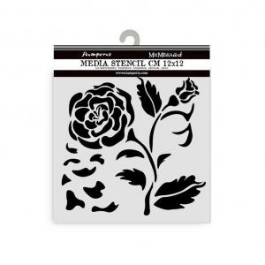 Stamperia House Of Roses Collection - Media Stencil - Big Rose [KSTDS36]