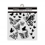 Stamperia House Of Roses Collection - Media Stencil - Papillon [KSTDS34]