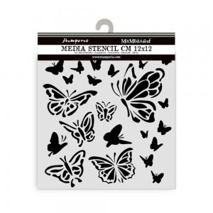 Stamperia House Of Roses Collection - Media Stencil - Papillon [KSTDS34]