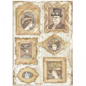 Stamperia Lady Vagabond Lifestyle Collection A4 Rice Paper - Frames [DFSA4644]