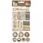 Stamperia Lady Vagabond Lifestyle Collection Adhesive Chipboard - Tickets [DFLCB50]