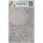 Stamperia Lady Vagabond Lifestyle Collection Greyboard - Alarm Clock [KLSPDA447]