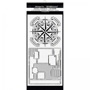 Stamperia Lady Vagabond Lifestyle Collection Media Stencil - Compass [KSTDL53]