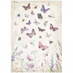 Stamperia Lavender Collection - A4 Rice Paper - Butterfly [DFSA4884]