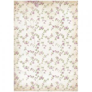 Stamperia Lavender Collection - A4 Rice Paper - Little Flowers Background [DFSA4882]