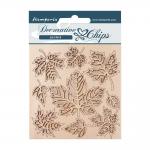 Stamperia Magic Forest Collection Decorative Chips - Leaves [SCB160]