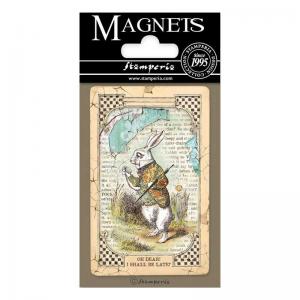 Stamperia Magnet - Alice - White Rabbit [EMAG014]