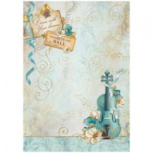 Stamperia Masquerade Collection - A4 Rice Paper - Violin [DFSA4983]