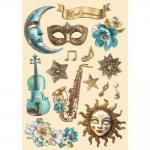 Stamperia Masquerade Collection - Colored Wooden Shapes [KLSP178]