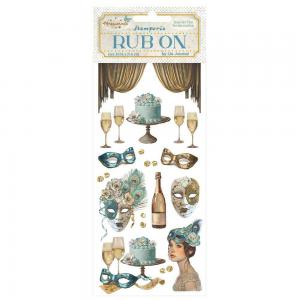 Stamperia Masquerade Collection - Rub On - Masks [DFLRB138]